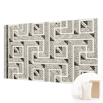 Vlies-Fototapete fürs Wohnzimmer mit Motiv „Ziegellabyrinth“