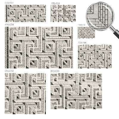 Vlies-Fototapete fürs Wohnzimmer mit Motiv „Ziegellabyrinth“