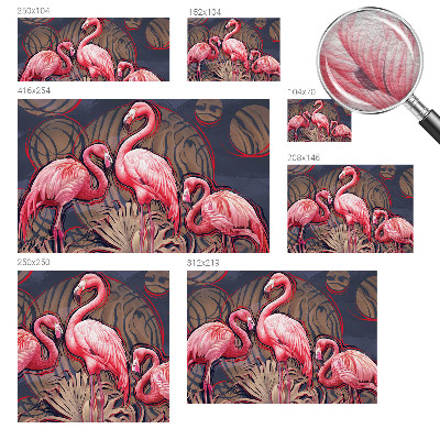 Vliestapete fürs Schlafzimmer mit rosa Flamingos als Muster