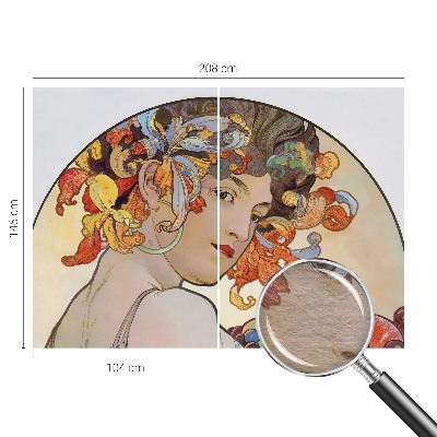 Bedruckte Vlies-Fototapete Farbenfroher Jugendstil