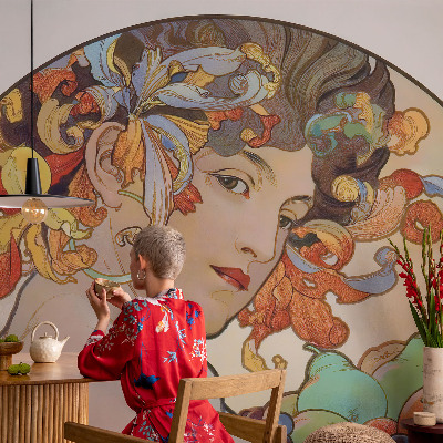 Bedruckte Vlies-Fototapete Farbenfroher Jugendstil