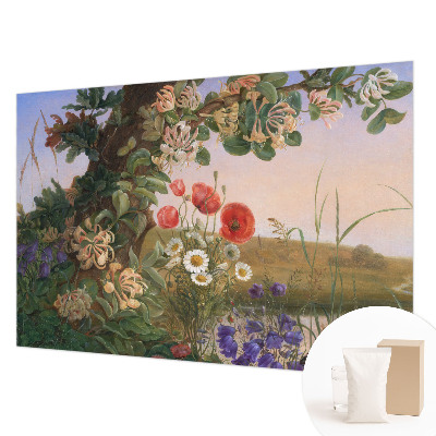 Motivtapete mit floralem Blumenidyll als Motiv