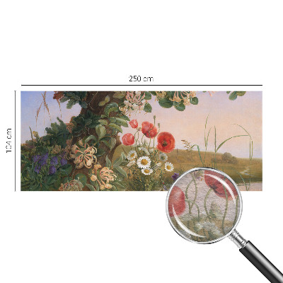 Motivtapete mit floralem Blumenidyll als Motiv
