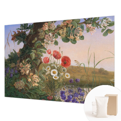 Motivtapete mit floralem Blumenidyll als Motiv