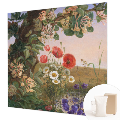 Motivtapete mit floralem Blumenidyll als Motiv