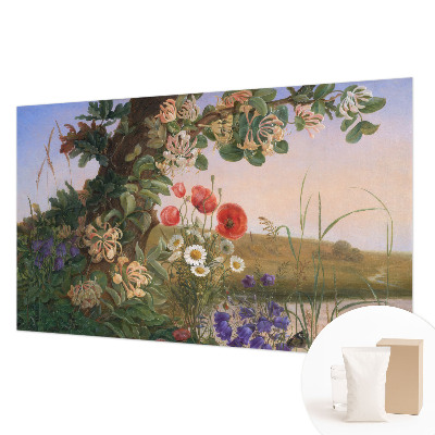 Motivtapete mit floralem Blumenidyll als Motiv