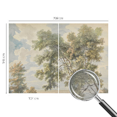 Dekorative Wand-Fototapete mit romantischem Naturmotiv