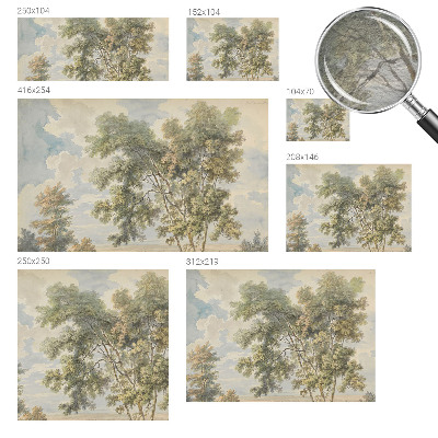 Dekorative Wand-Fototapete mit romantischem Naturmotiv