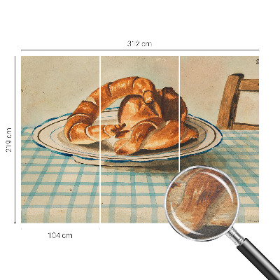 Wand-Fototapete mit Motiv von Küchengebäck