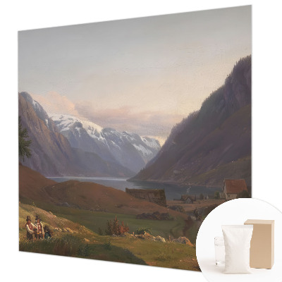 Wandtapete mit Bergpanorama