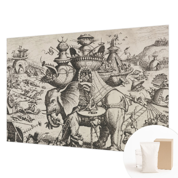 Fototapete fürs Wohnzimmer Eine groteske Schlacht