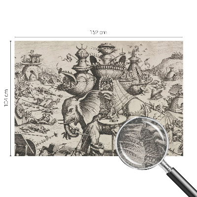 Fototapete fürs Wohnzimmer Eine groteske Schlacht