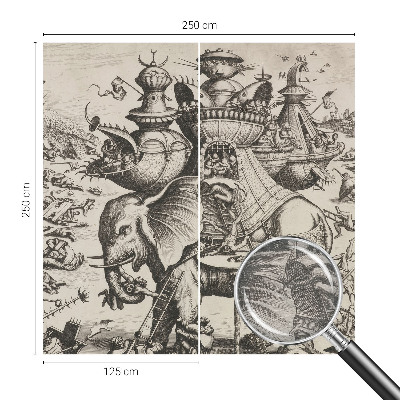 Fototapete fürs Wohnzimmer Eine groteske Schlacht