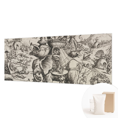 Fototapete fürs Wohnzimmer Eine groteske Schlacht