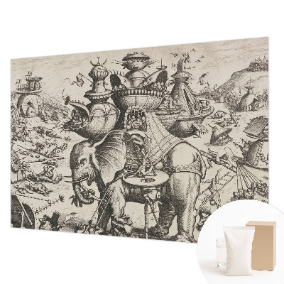 Fototapete fürs Wohnzimmer Eine groteske Schlacht