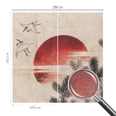 Bedruckte Vlies-Fototapete mit Waldmotiv in natürlicher Optik
