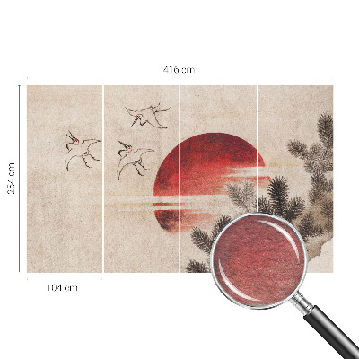Bedruckte Vlies-Fototapete mit Waldmotiv in natürlicher Optik