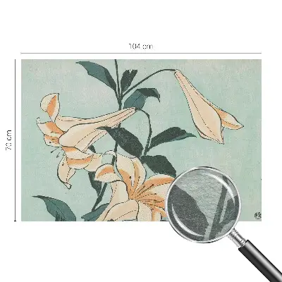 Moderne Vlies-Fototapete mit zartem Lilienmotiv