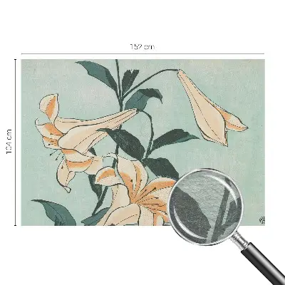 Moderne Vlies-Fototapete mit zartem Lilienmotiv