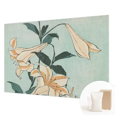 Moderne Vlies-Fototapete mit zartem Lilienmotiv