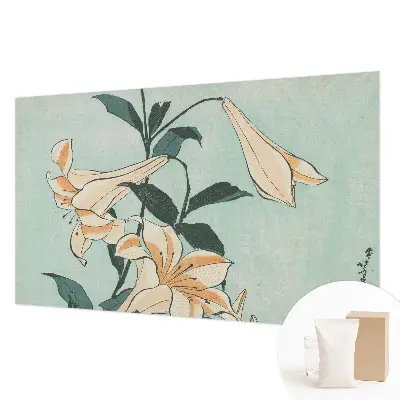 Moderne Vlies-Fototapete mit zartem Lilienmotiv