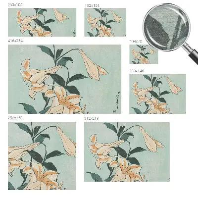 Moderne Vlies-Fototapete mit zartem Lilienmotiv