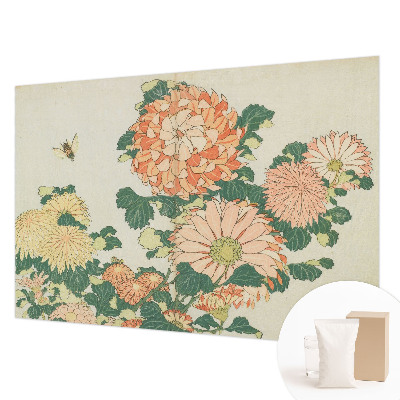 Motivtapete mit Chrysanthemenblüten als Motiv