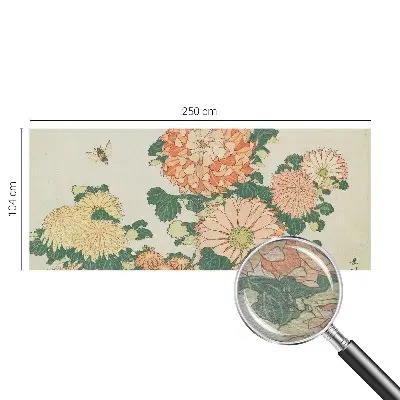 Motivtapete mit Chrysanthemenblüten als Motiv