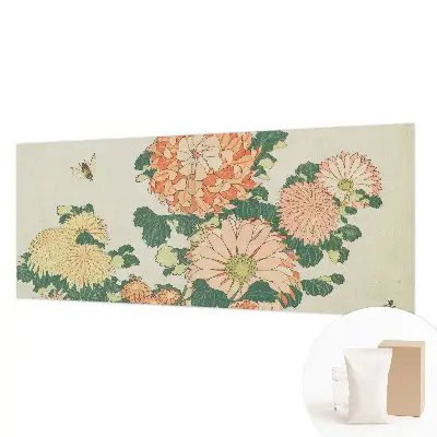 Motivtapete mit Chrysanthemenblüten als Motiv