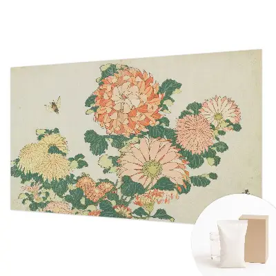 Motivtapete mit Chrysanthemenblüten als Motiv