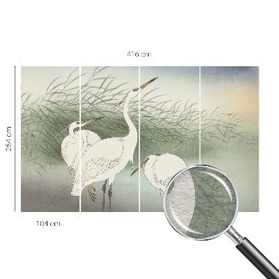 Vlies-Fototapete Reiher im Gras