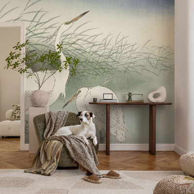 Vlies-Fototapete Reiher im Gras