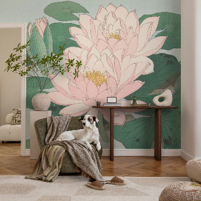 Fototapete fürs Schlafzimmer mit Motiv eines Wasserlotus