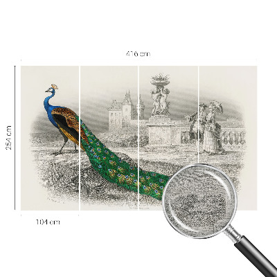 Motivtapete aus Vlies Bunte Federn