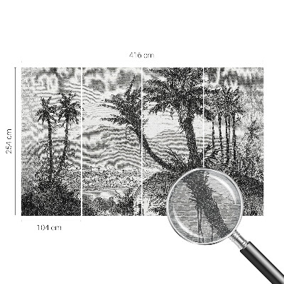 Vlies-Fototapete fürs Wohnzimmer mit einem Motiv einer tropischen Oase