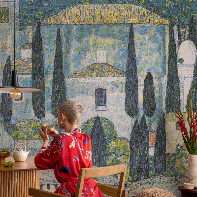 Vliestapete fürs Wohnzimmer Zypressenhäuser