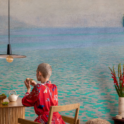 Moderne Vlies-Fototapete mit türkisem Wasser-Motiv