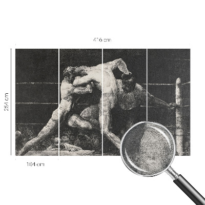 Dekorative Wand-Fototapete mit dem Motiv eines Boxerduells