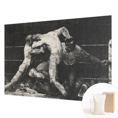 Dekorative Wand-Fototapete mit dem Motiv eines Boxerduells