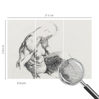 Fototapete Skizze eines Mannes