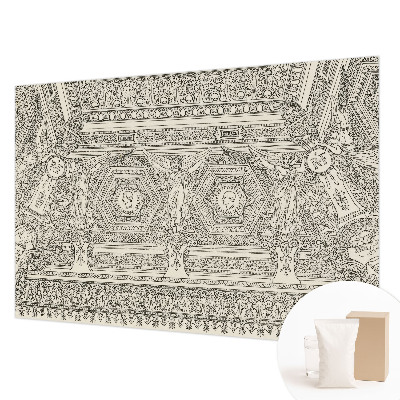 Fototapete fürs Wohnzimmer mit klassischem Schmuckmuster
