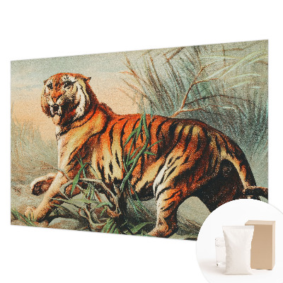 Motivtapete aus Vlies mit Tiger-Motiv in natürlicher Farbstellung