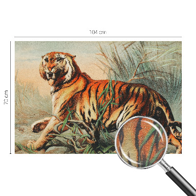 Motivtapete aus Vlies mit Tiger-Motiv in natürlicher Farbstellung