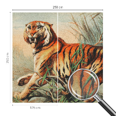 Motivtapete aus Vlies mit Tiger-Motiv in natürlicher Farbstellung
