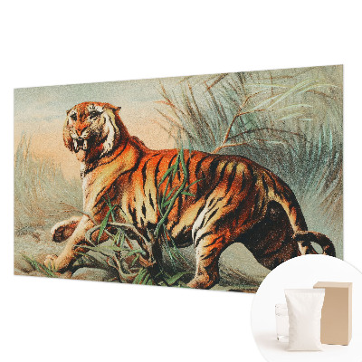 Motivtapete aus Vlies mit Tiger-Motiv in natürlicher Farbstellung