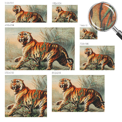 Motivtapete aus Vlies mit Tiger-Motiv in natürlicher Farbstellung