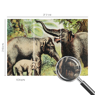 Fototapete fürs Schlafzimmer Elefantenfamilie