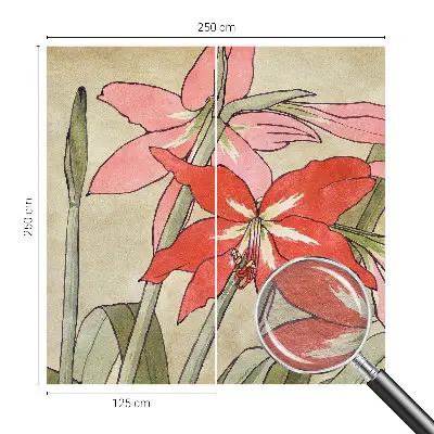 Fototapete aus Vlies mit Motiv von Taglilienblüten