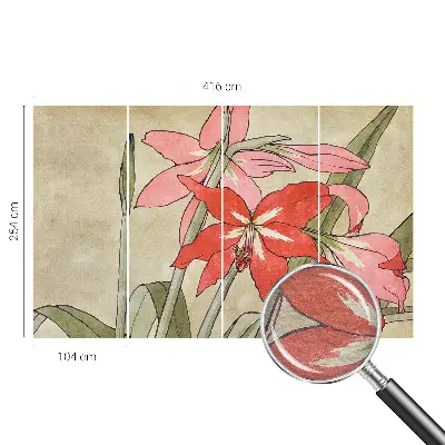 Fototapete aus Vlies mit Motiv von Taglilienblüten