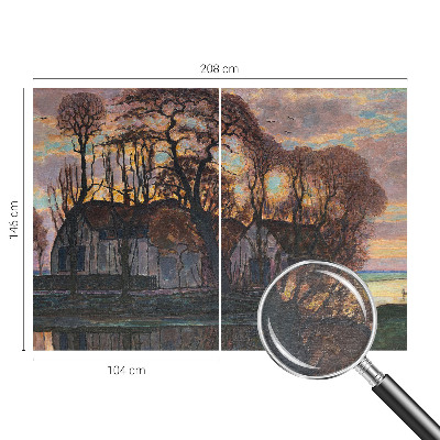 Vlies-Fototapete fürs Wohnzimmer mit einer Abendlandschaft